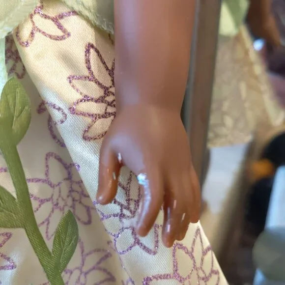 American Girl Wellie Wishers "Kendall" 14" Doll dressed as Princess Tiana - Picture 3 of 5
